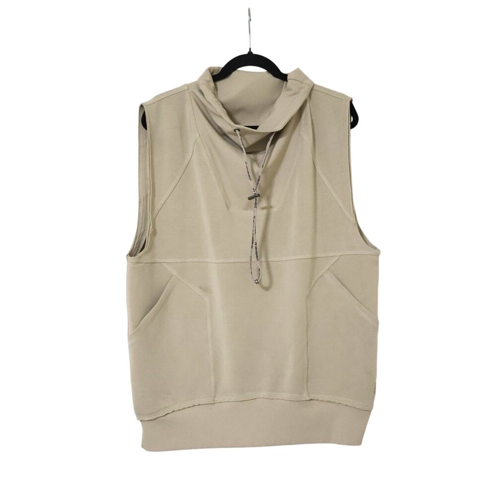 Free People FP Movement Supernova Beige Sleeveless Mock Neck Workout Top XS Run